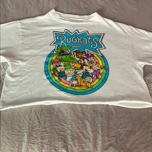 Cropped rugrats graphic cartoon crop top tee